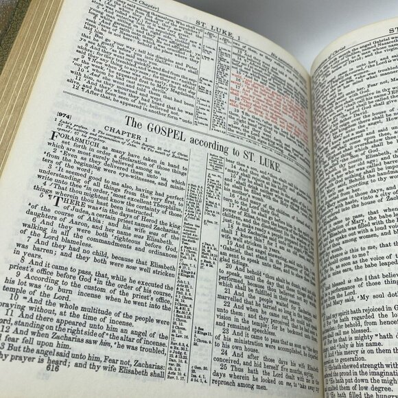 Holy Bible KJV Large Heirloom Family Red Letter Master Reference Edition (1971) - Picture 14 of 16